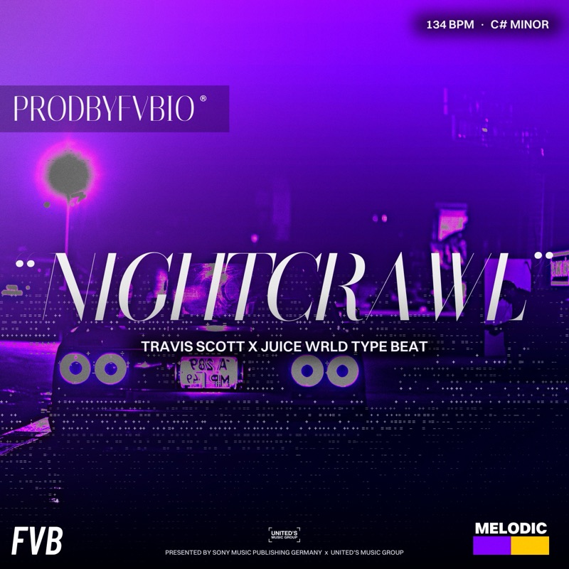 NIGHTCRAWL, Travis Scott x Juice WRLD type beat by prodbyfvbio cover